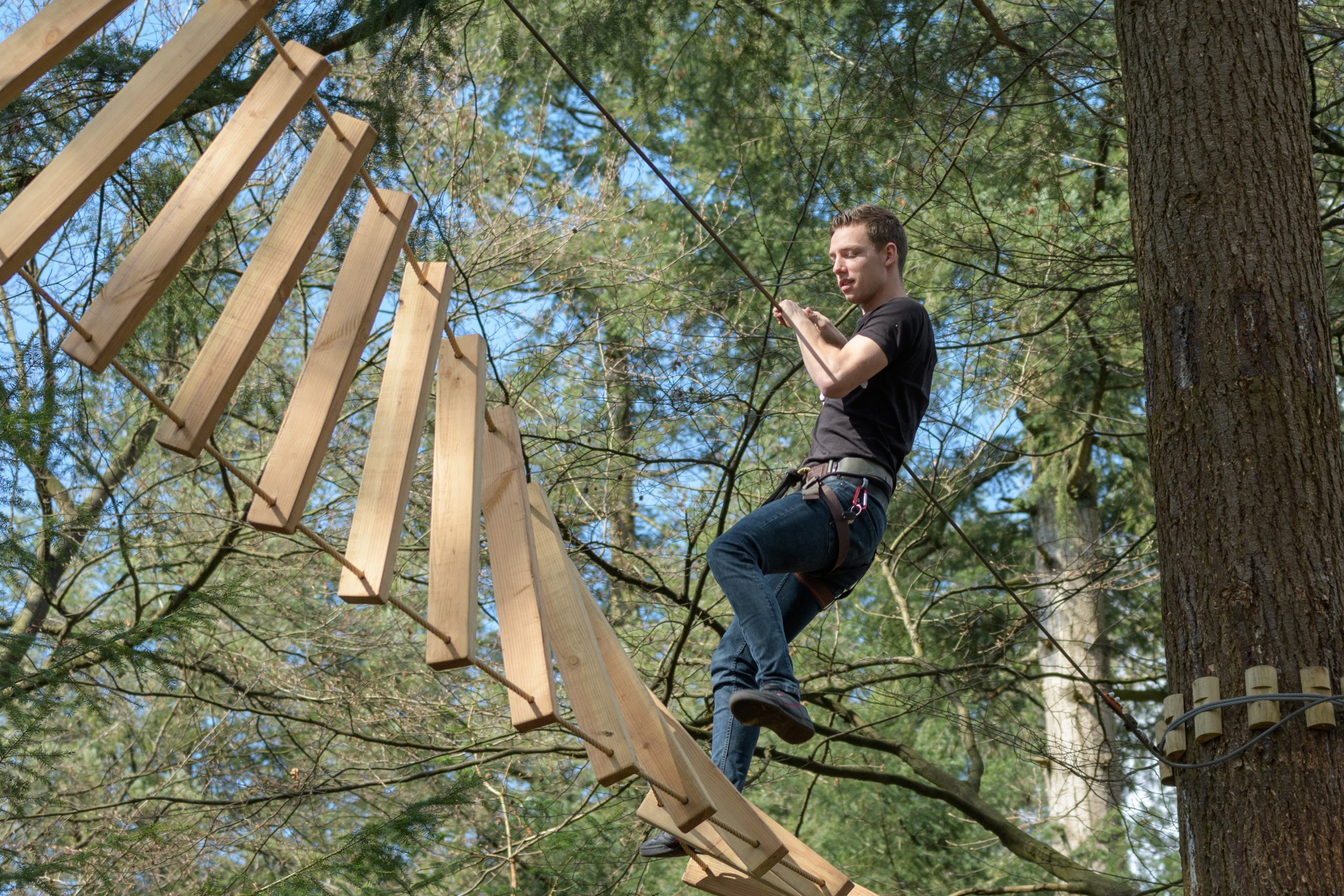 Obstakels in het klimbos
